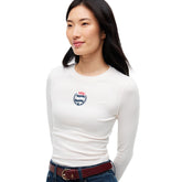 Maglia Donna Tommy Jeans Crest Bianco | NonSoloSport