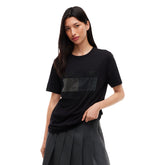 T-Shirt Donna Tommy Jeans Flag Bling Nero | NonSoloSport