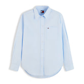 Camicia Donna Tommy Jeans Essential Azzurro | NonSoloSport