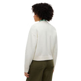 Felpa Donna Tommy Jeans Fluffy Badge Bianco | NonSoloSport