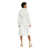 Tommy Jeans Abito Chemisier Popeline Midi Donna Bianco | NonSoloSport