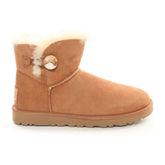 Boots Donna Ugg Mini Bailey Button Bling Chestnut Gold | NonSoloSport