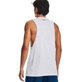 Canotta Uomo Under Armour Left Chest Cut-Off Bianco | NonSoloSport