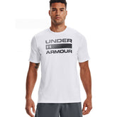 T-Shirt Uomo Under Armour Team Issue Wordmark Bianco Nero | NonSoloSport