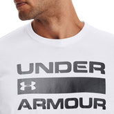 T-Shirt Uomo Under Armour Team Issue Wordmark Bianco Nero | NonSoloSport