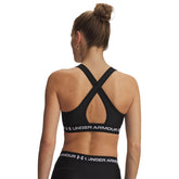 Bra Donna Under Armour Mid Crossback Nero Bianco | NonSoloSport