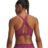 Bra Donna Under Armour Mid Crossback Bordeaux | NonSoloSport
