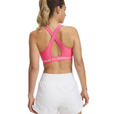 Reggiseno Sportivo Donna Under Armour Mid Crossback Rosa | NonSoloSport