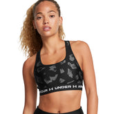 Reggiseno Sportivo Donna Under Armour Mid Crossback Printed Nero | NonSoloSport