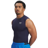 Canotta Uomo Under Armour HeatGear Compression Blu Bianco | NonSoloSport