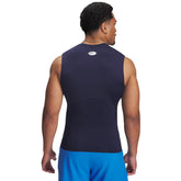 Canotta Uomo Under Armour HeatGear Compression Blu Bianco | NonSoloSport