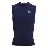 Canotta Uomo Under Armour HeatGear Compression Blu Bianco | NonSoloSport