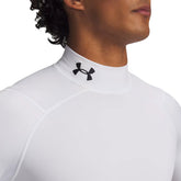 Maglia Uomo Under Armour ColdGear Compression Mock Bianco | NonSoloSport
