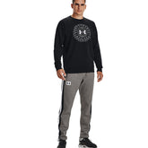 Under Armour Maglia UA Rival Fleece Alma Mater Crew Uomo Nero Grigio | NonSoloSport