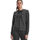 Under Armour Felpa Rival Terry Fz Donna Grigio | NonSoloSport