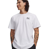 T-Shirt Uomo Under Armour Logo Embroidered Heavyweight Bianco | NonSoloSport