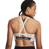 Under Armour Reggiseno Sportivo Project Rock All Train Crossback Donna Bianco | NonSoloSport