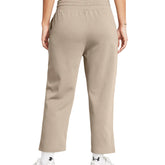 Pantaloni Donna Under Armour Ua Rival Terry Crop Wide Leg Beige | NonSoloSport
