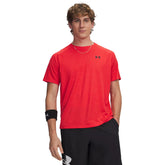 T-Shirt Uomo Under Armour Tech Textured Rosso Nero | NonSoloSport