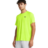 T-Shirt Uomo Under Armour Tech Textured Giallo Fluo | NonSoloSport