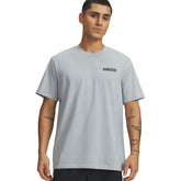 T-Shirt Uomo Under Armour Heavyweight Armour Label Grigio Nero | NonSoloSport