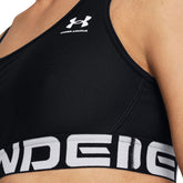 Under Armour Bra HeatGear Armour Mid Branded Donna Nero | NonSoloSport
