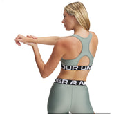 Reggiseno Sportivo Donna Under Armour HeatGear Armour Mid Branded Verde | NonSoloSport