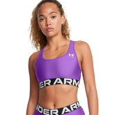 Bra Donna Under Armour HeatGear Armour Mid Branded Lilla | NonSoloSport