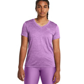 Under Armour T-Shirt Tech Twist V-Neck Donna Viola | NonSoloSport