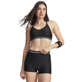 Bra Donna Under Armour Crossback Low Nero Bianco | NonSoloSport