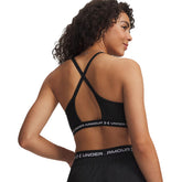 Bra Donna Under Armour Crossback Low Nero Bianco | NonSoloSport
