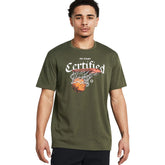 T-Shirt Uomo Under Armour Heavyweight Hoops Certified Verde | NonSoloSport
