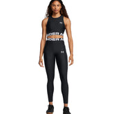 Leggings Donna Under Armour HeatGear Rib Nero | NonSoloSport