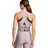 Canotta Donna Under Armour HeatGear Rib Grigio | NonSoloSport
