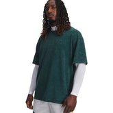 T-Shirt Uomo Under Armour Heavyweight Logo Wash Verde Bianco | NonSoloSport