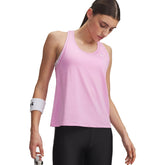 Canotta Donna Under Armour Tech Knockout Rosa Bianco | NonSoloSport