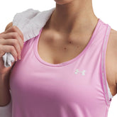 Canotta Donna Under Armour Tech Knockout Rosa Bianco | NonSoloSport
