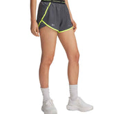 Shorts Donna Under Armour Fly By Grigio Lime | NonSoloSport