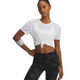 T-Shirt Donna Under Armour Launch Jacquard Bianco | NonSoloSport