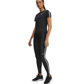 Leggings Donna Under Armour Tech Wordmark Tape Nero Bianco | NonSoloSport