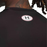 Maglia Uomo Under Armour HeatGear Sublimated Crew Nero Rosso | NonSoloSport