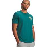 T-Shirt Uomo Under Armour Blur Logo Verde | NonSoloSport