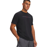 T-Shirt Uomo Under Armour Blur Wordmark Nero | NonSoloSport
