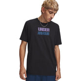 T-Shirt Uomo Under Armour Block Logo Nero | NonSoloSport