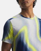 T-Shirt Uomo Under Armour Velociti Pro Printed Blu Grigio | NonSoloSport