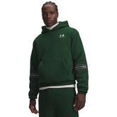 Felpa Uomo Under Armour Icon Fleece Taped Verde Bianco | NonSoloSport