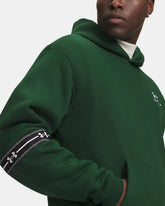 Felpa Uomo Under Armour Icon Fleece Taped Verde Bianco | NonSoloSport