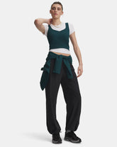 Pantalone Donna Under Armour Rival Woven Nero Bianco | NonSoloSport