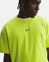 T-Shirt Uomo Under Armour Heavyweight Metal Logo Verde Fluo | NonSoloSport
