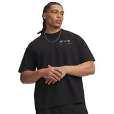T-Shirt Uomo Under Armour Heavyweight Echo Logo Nero Bianco | NonSoloSport